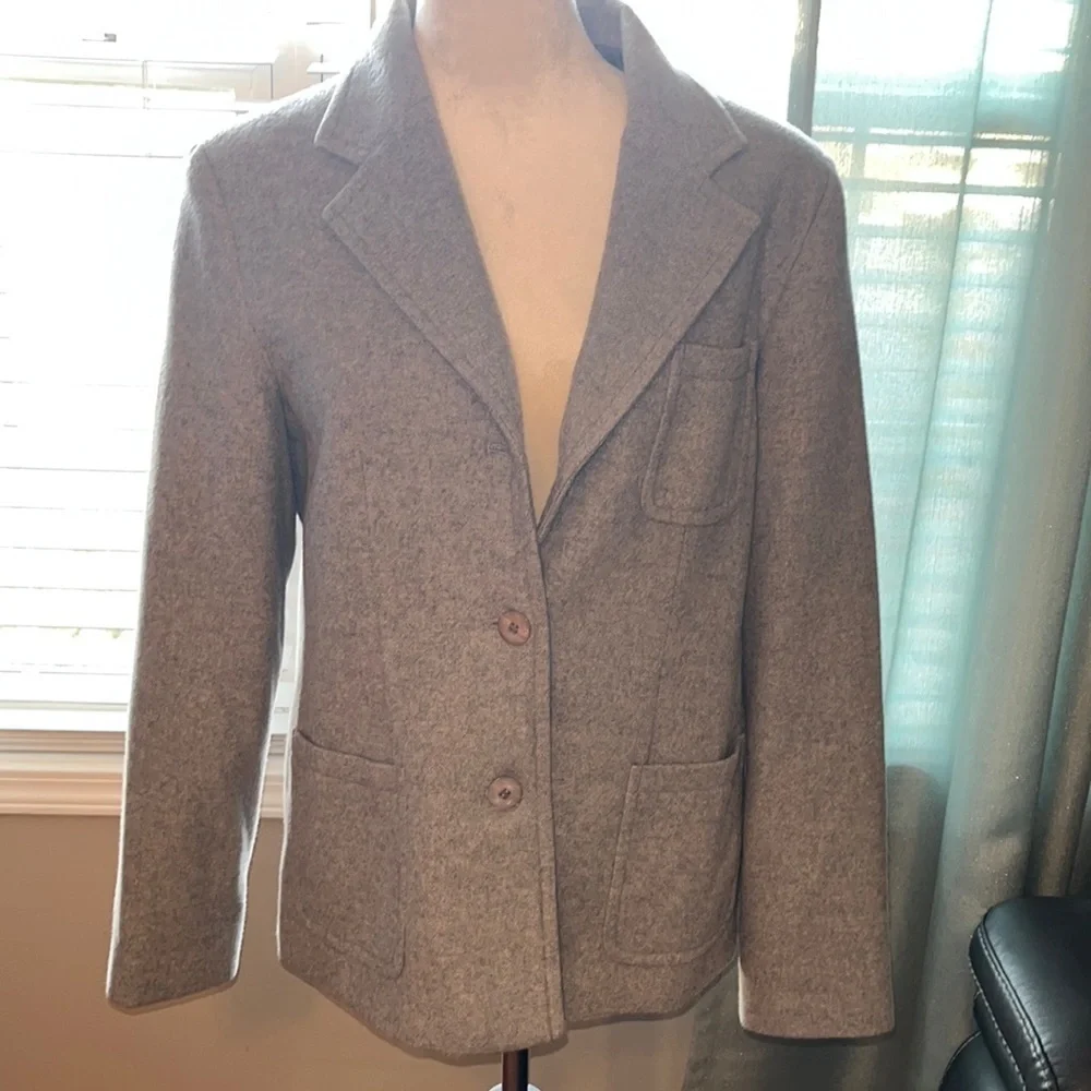 Andrea Viccaro women’s wool cashmere blend blazer jacket Size 12 - Picture 2 of 8